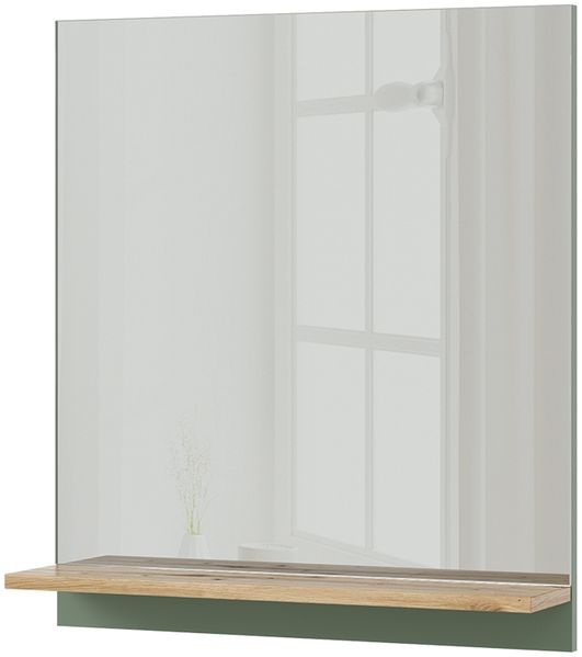 Badezimmerspiegel Marelle Grün/Artisan 60 x 67 cm mit Regal Vicco