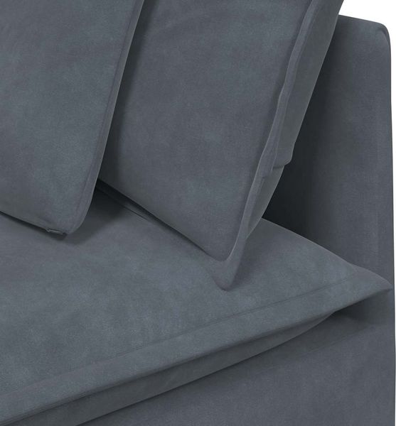 vidaXL Modulares Sofa mit Kissen Samt Dunkelgrau 3321160 Bild 10