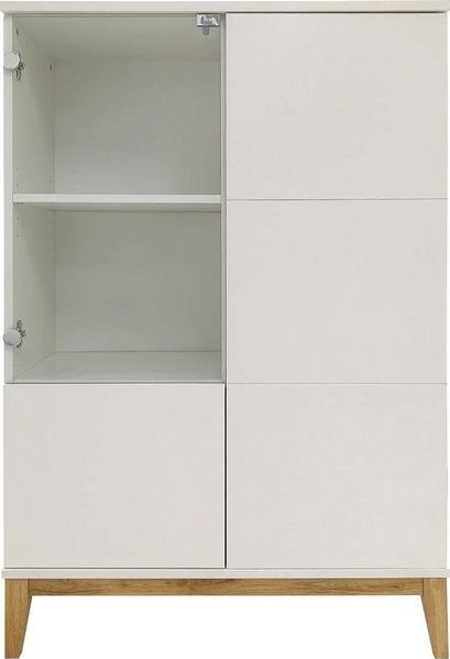 OTTO home Highboard Maryd, Kommode, Midischrank, m. Glas- u. Holztüren, Einlegeböden, Breite 80cm