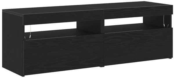 vidaXL TV-Schränk 2 pcs Schwarz Eichen-Optik 60 x 35 x 40 cm 862556