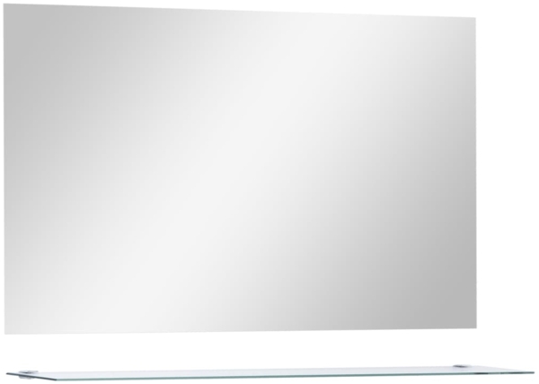 vidaXL Wandspiegel mit Ablage Hartglas, 100x60 cm