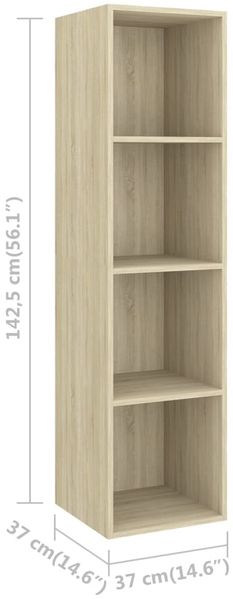 vidaXL 4-tlg. TV-Schrank-Set Sonoma-Eiche Spanplatte [3079775] Bild 9