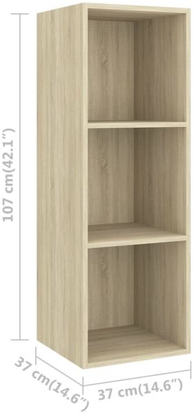 vidaXL 4-tlg. TV-Schrank-Set Sonoma-Eiche Spanplatte [3079775] Bild 8