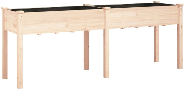 vidaXL Pflanzkübel mit Einsatz 203x53x76 cm Massivholz Tanne 364239