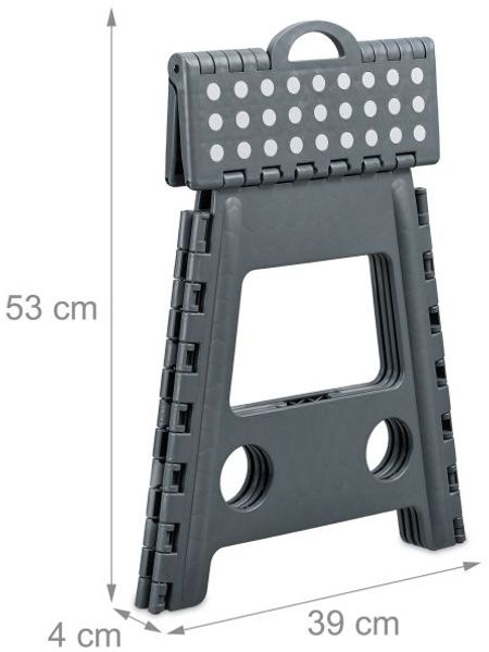 Relaxdays 2 x Klapphocker faltbar XL dunkelgrau Bild 5