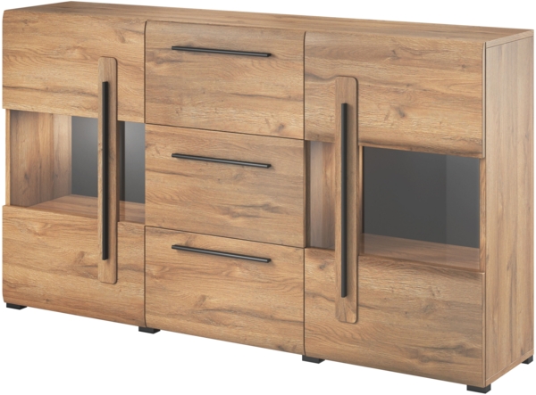 Sideboard Tulsa Kommode 180x39x103cm MDF Eiche Grandson 2-türig
