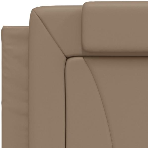 vidaXL Bettgestell "Viana" mit LED ohne Matratze Cappuccino-Braun 90x200 cm 3213998 Bild 10