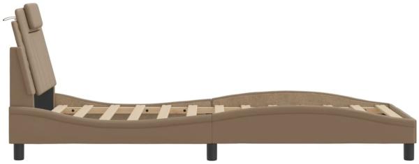 vidaXL Bettgestell "Viana" mit LED ohne Matratze Cappuccino-Braun 90x200 cm 3213998 Bild 8