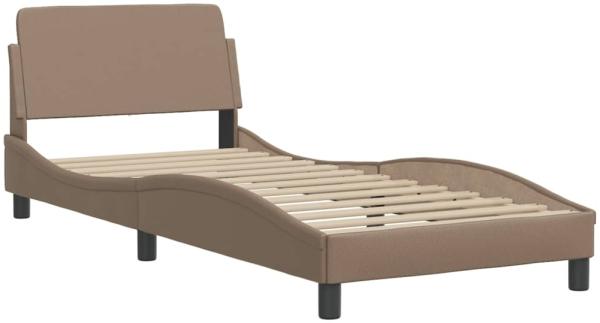 vidaXL Bettgestell "Viana" mit LED ohne Matratze Cappuccino-Braun 90x200 cm 3213998 Bild 7