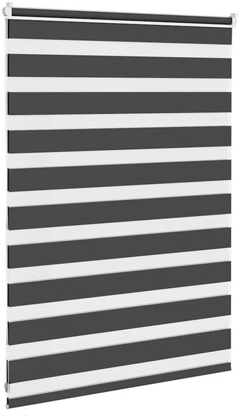 vidaXL Doppelrollo Schwarz 95x100 cm Stoffbreite 90,9 cm Polyester 4014208 Bild 4
