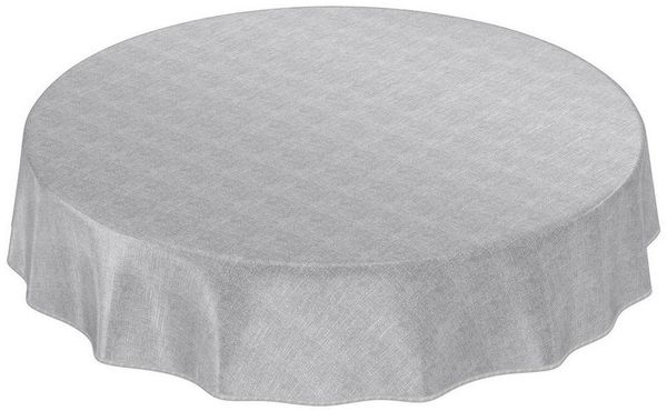 ANRO Tischdecke Wachstuchtischdecke abwaschbar auch für Garten (Einzelstück 1-tlg), Geprägt Rund 100cm wasserabweisend mit Saum