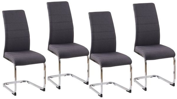 HTI-Living Freischwinger Schwingstuhl SallyC Grau (Set, 4 St), Freischwinger Esszimmerstuhl