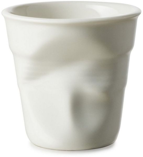 REVOL Cappuccinotasse Knickbecher Tasse Cappuccino shell white 180ml, Porzellan