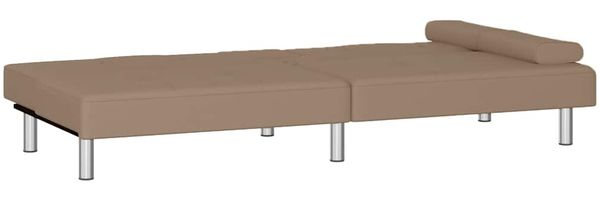 vidaXL Schlafsofa mit Getränkehaltern Cappuccino Kunstleder 351929 Bild 6