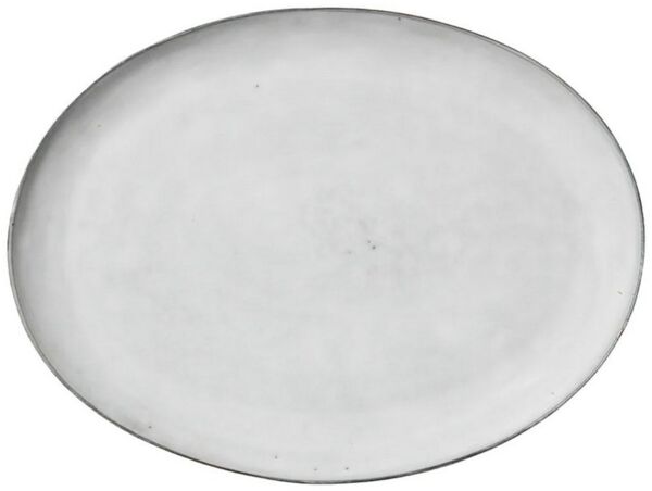 Broste Copenhagen Servierplatte Broste Copenhagen Nordic Sand Platte oval Sand, Steingut