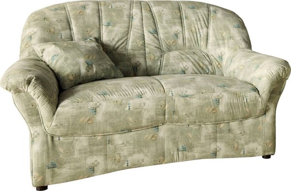 DOMO collection 2-Sitzer Bahia Couch, B/T: 153/92 cm, belastbar bis 140kg/ Sitz, mit Federkern, Microfaser MELROSE®, mocca