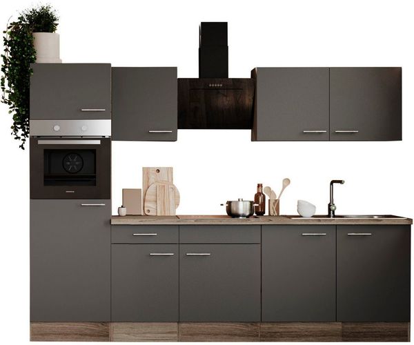 RESPEKTA Küche Oliver, Breite 270 cm, wechselseitig aufbaubar