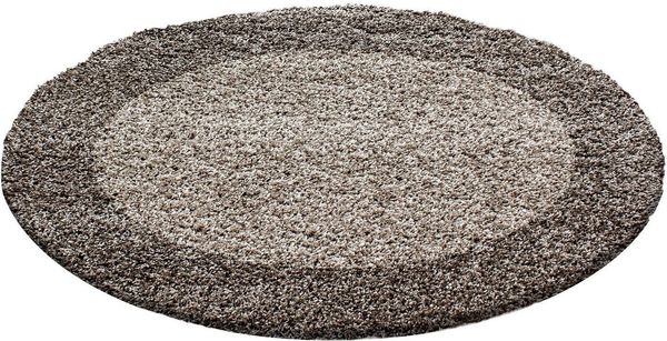 Runder Shaggy Teppich LIFE TAUPE 160 X 160cm
