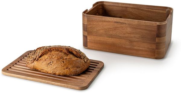 Continenta Brotkasten Brotbox aus Akazienholz, Akazienholz, (1-tlg)