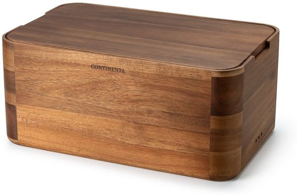 Continenta Brotkasten 36x23x16 cm Akazienholz