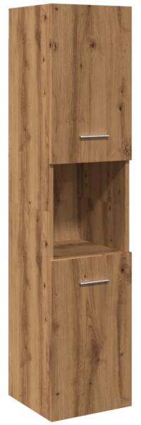 vidaXL Bad-Hängeschrank Artisan-Eiche 30x30x130 cm Holzwerkstoff 856222