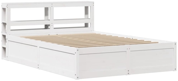 vidaXL Massivholzbett mit Kopfteil Weiß 120x190 cm Kiefer 3306361