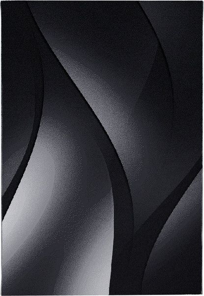 KADIMA DESIGN Teppich INN Wohnzimmer Schlafzimmer Waschbar Wohnzimmerteppich Esszimmer, Läufer, Höhe: 8 mm, Schwarz, 80x150 cm, Strapazierfähig Fußbodenheizung Waschbar