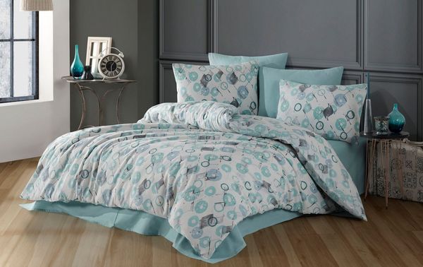 Buymax Bettwäsche Ariadne, Baumwollmischung, 3 teilig, Bettbezug-Set 200x220 cm Reißverschluss, 80% Baumwolle, 20% Polyester