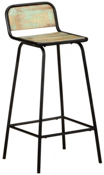 vidaXL Barstühle 2 Stk. Altholz Massiv 321954 Bild 2