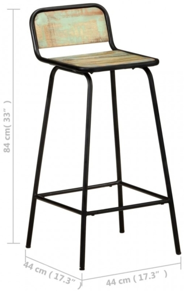 vidaXL Barstühle 2 Stk. Altholz Massiv 321954 Bild 10