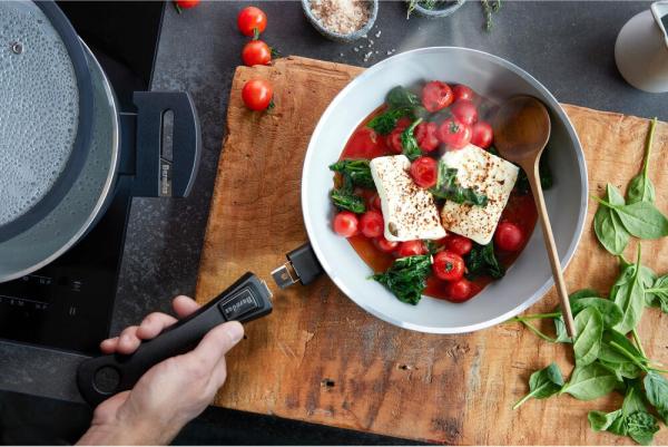 Berndes b. perfect Schmorpfanne, Pfanne, Induktionsgeeignet, Aluminium geschmiedet, Schwarz, Ø 24 cm, 0002573224 Bild 4