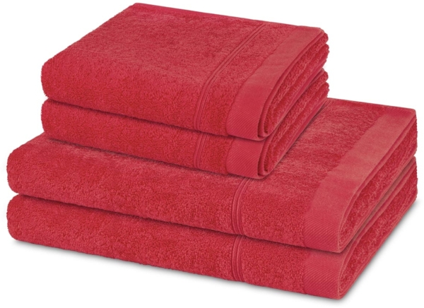 Ross Rubin 4 tlg. Frottier-Set - 2 X Handtuch (50 X 100cm), 2 X Duschtuch (70 X 140cm) - 480 - Malve