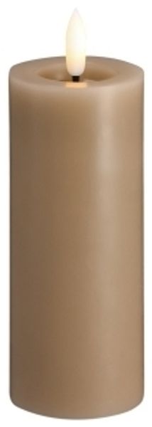 Moods & More LED-Blockkerze in Sand mit Schmelzeffekt – Ø 4 9 cm x H 12 5 cm