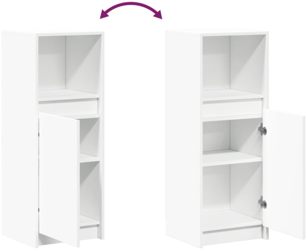 vidaXL LED-Sideboard Weiß 38x34x100 cm Holzwerkstoff 852166 Bild 8