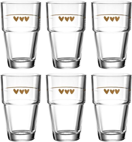 Leonardo SOLO Becher 410 ml Herzen 6er Set