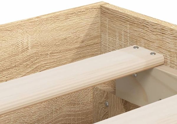 vidaXL Bettgestell mit Schubladen Sonoma-Eiche 135x190cm Holzwerkstoff 3207310 Bild 9