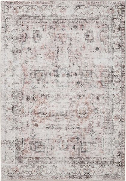 Interiyou Teppich Gent, Rechteckig, Höhe: 5 mm, Vintage Kurzflor für Wohnzimmer, Schlafzimmer, waschbar, pflegeleicht