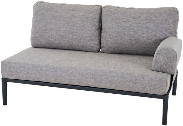 Anstell-Sofa MONDO Latea, Aluminium, Grau, 144 x 78 x 80 cm