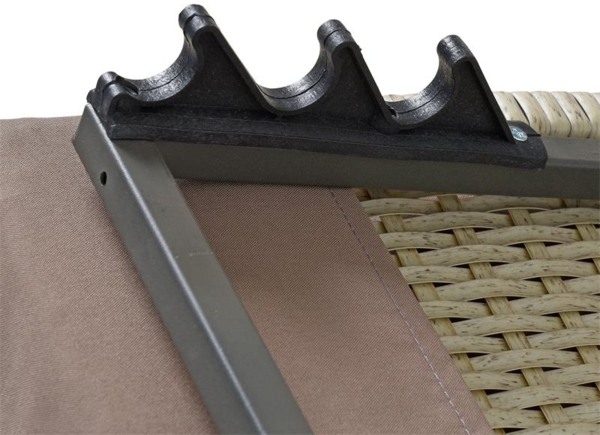 Sonnenliege Polyrattan XXL Beige Bild 10