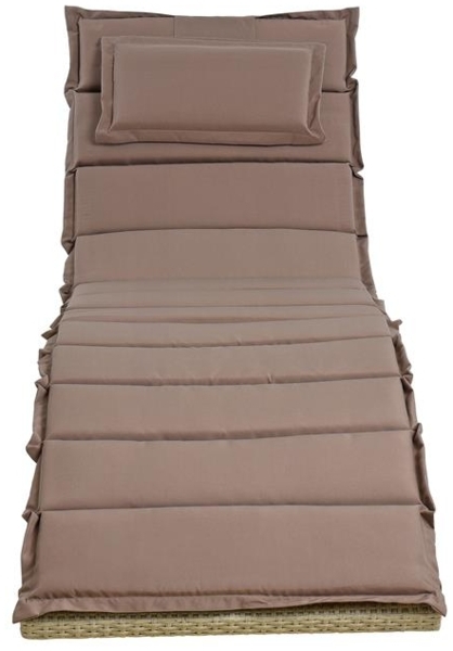 Sonnenliege Polyrattan XXL Beige Bild 8