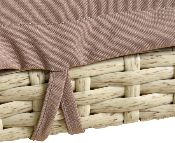 Sonnenliege Polyrattan XXL Beige Bild 6