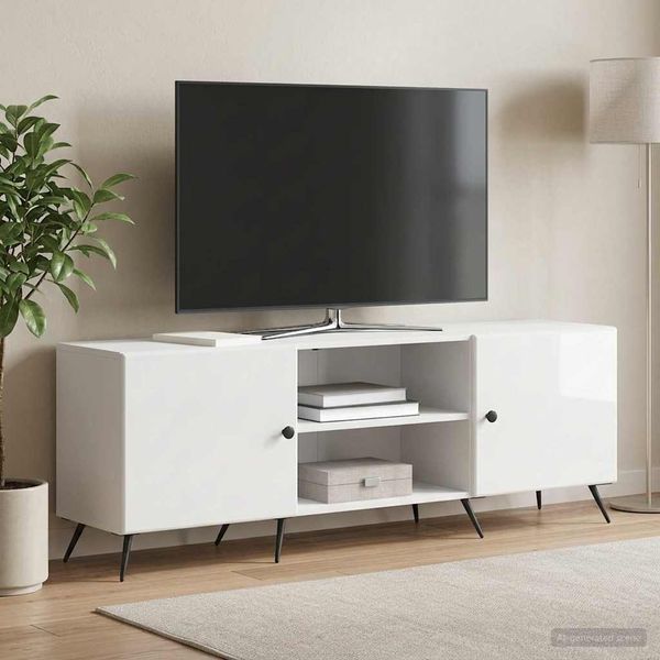 vidaXL TV-Schränk Hochglanz Weiß 150 x 31 x 50 cm Holzwerkstoff 895609
