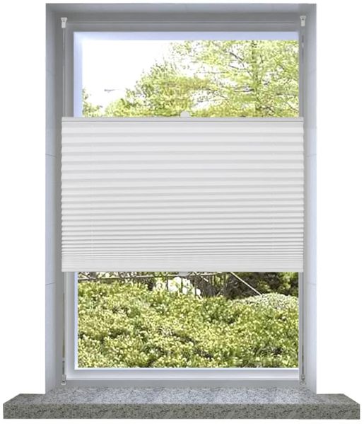 Plissee Faltrollo Rollo Plisseerollo 100x150cm Weiß 240611