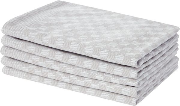 OTTO home Geschirrtuch Keersten Premium, (Set, 5-tlg, 5er Set), hochwertig, Grubentuch, 100 % Baumwolle, 5er-Set, 70 × 50 cm