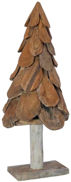 vidaXL Weihnachtsbaum mit Ständer Braun 90 cm Massivholz Teak 42017941