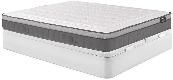 Vente-unique - ASGARD Mattress and bed base set Holz, PlatteStoff Weiß - B 180 cm x H 30 cm x L 200 cm