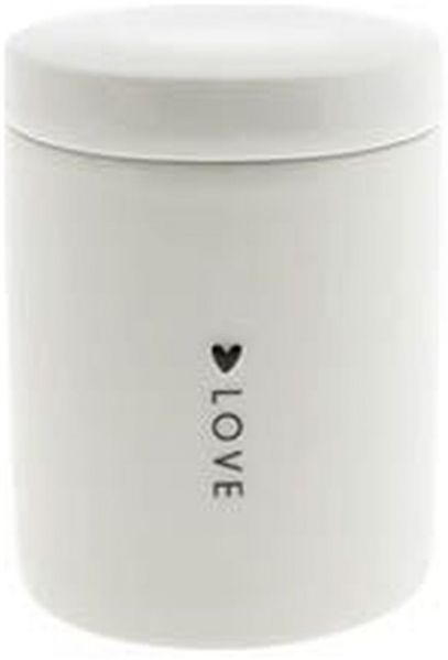 Bastion Collections - Vorratsdose Dose 110ml Keramik Weiß Love LI/JARS XS 002 BC