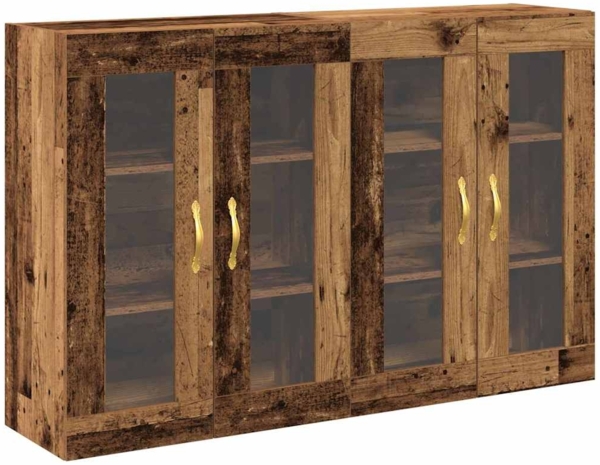 vidaXL Wandschränke 2 pcs Altholz 69,5 x 34 x 90 cm Holzwerkstoff 3334317