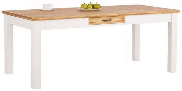 Home affaire Esstisch Selma, mit Schublade, aus massivem Kiefernholz, Breite 180 cm