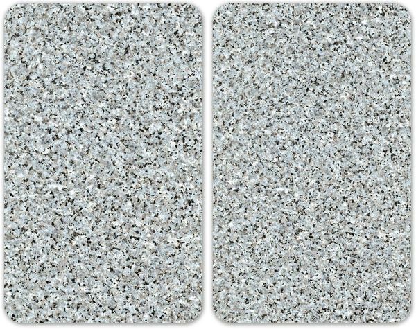 WENKO Herd-Abdeckplatte Universal Granit, Glas, Kunststoff, (Set, 2 tlg)